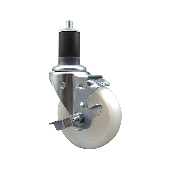 4'' Nylon Swivel 1-5/8'' Expanding Stem Caster with Brake